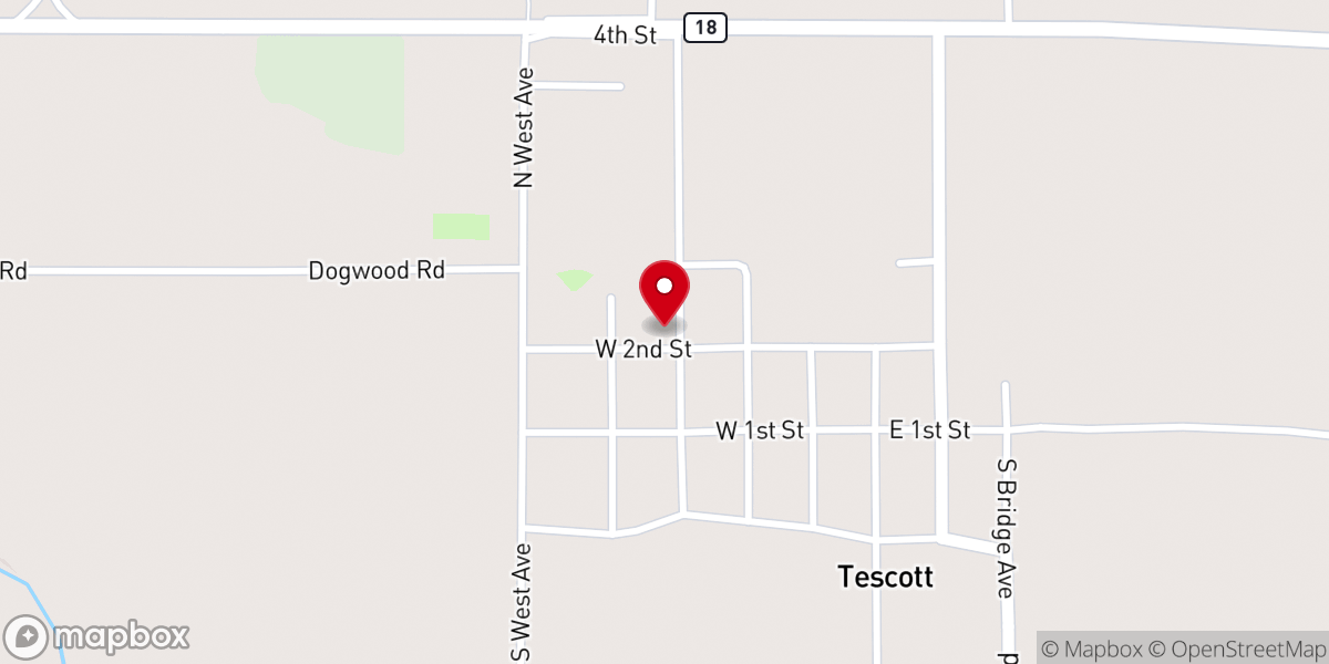 Map showing location of Umc Fellowship Hall