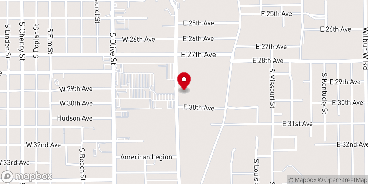 Map showing location of Main Street Church of God in Christ