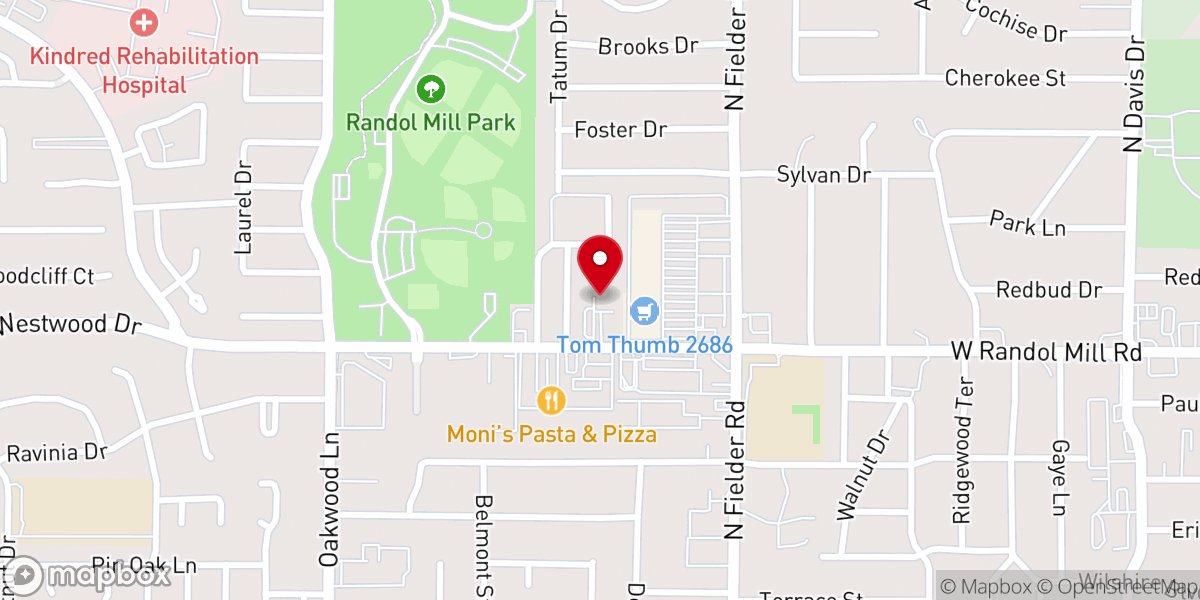 Map showing location of Arlington Community Church