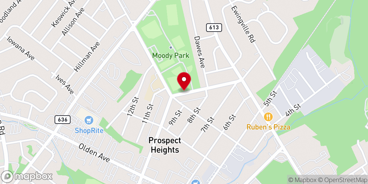 Map showing location of The Church in Ewing Inc
