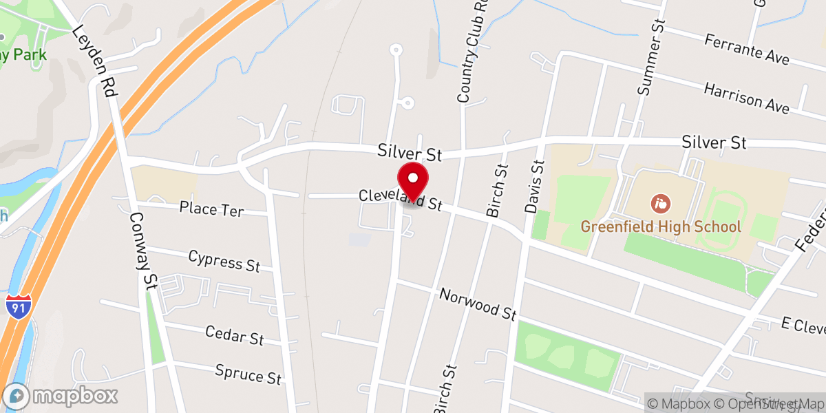Map showing location of Living Water Assembly of God Church
