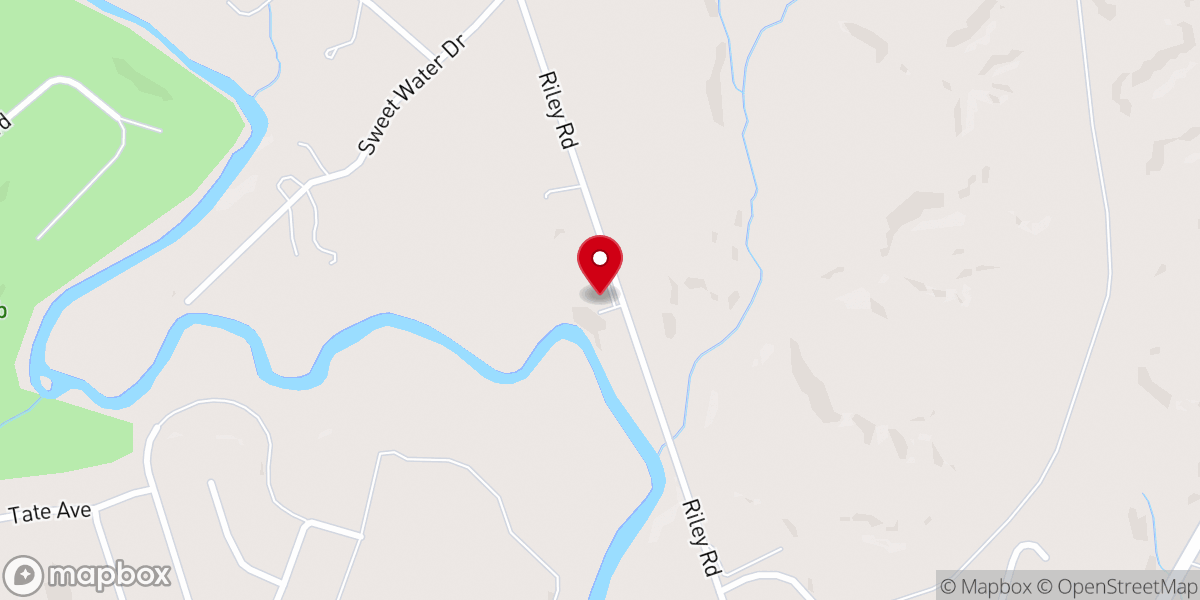 Map showing location of Glory Baptist Church