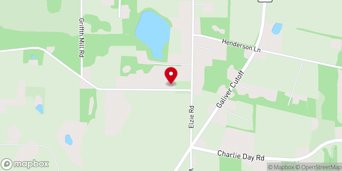 Map showing location of Shady Grove Assembly of God
