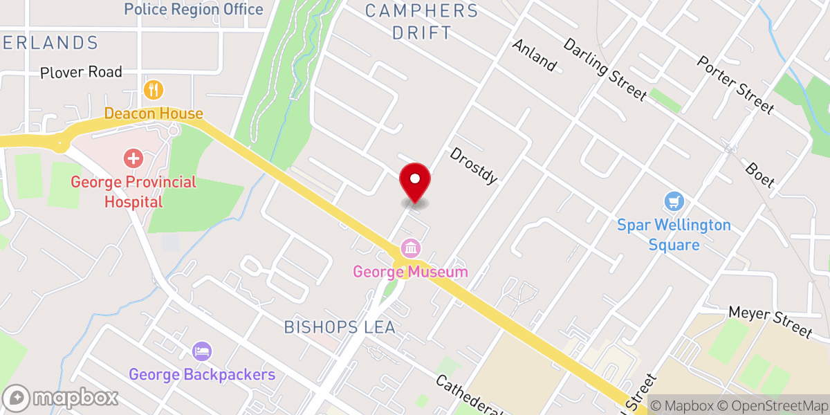Map showing location of Presbyterian Church of SA
