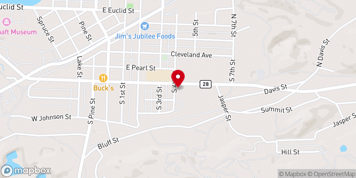 Map showing location of Old Fashioned Baptist Church