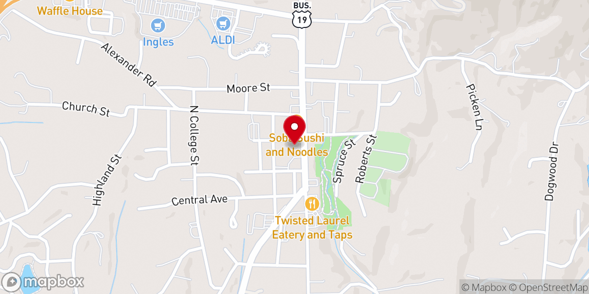 Map showing location of Weaver House
