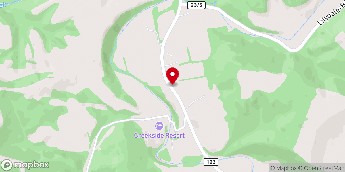 Map showing location of Springfield Church