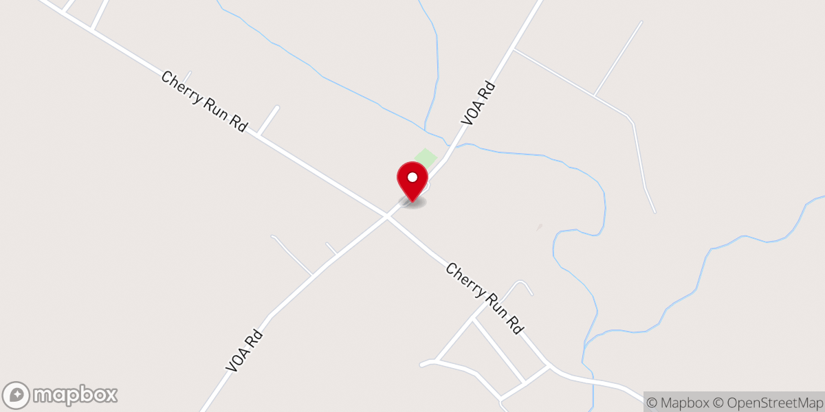 Map showing location of Snowd Branch Church of God