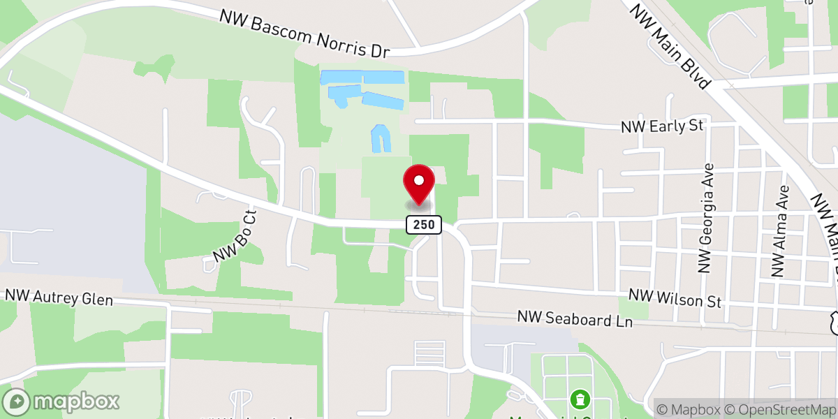 Map showing location of Westside Church