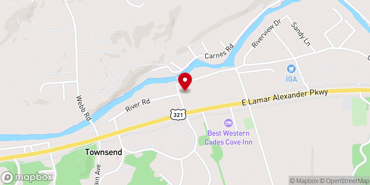 Map showing location of Miss Lily's Catering