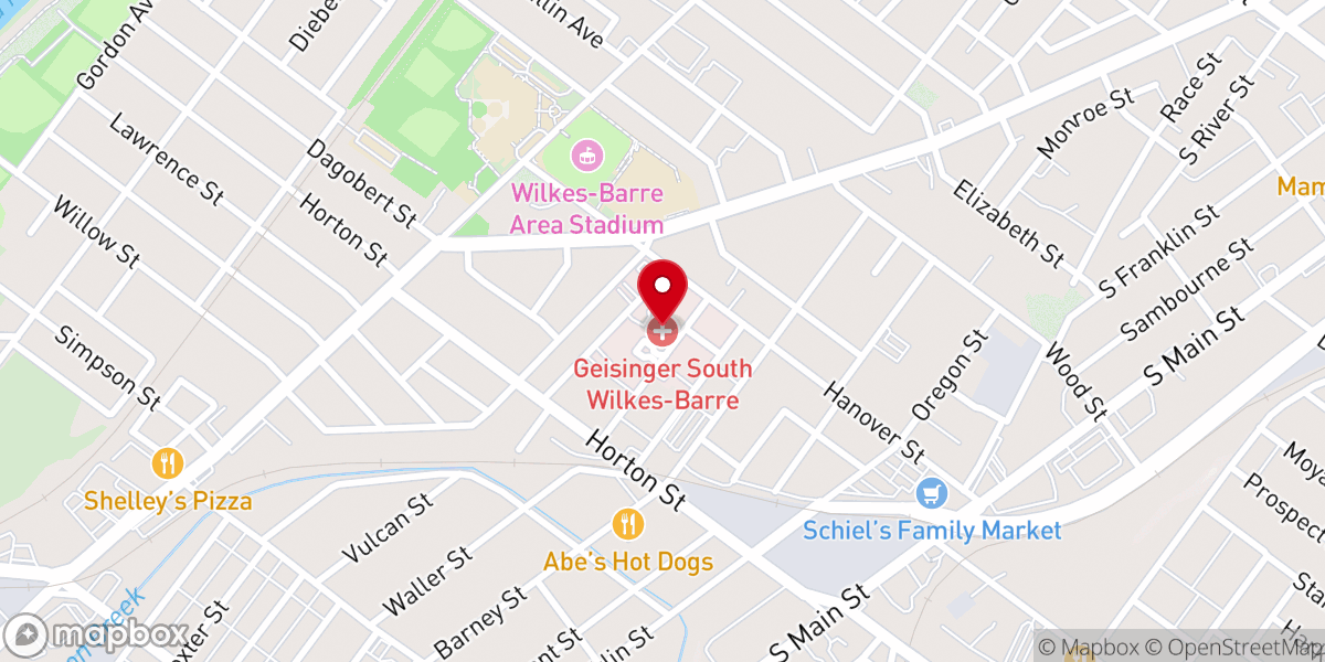 Map showing location of Geisinger South Wilkes-Barre Urgent Care
