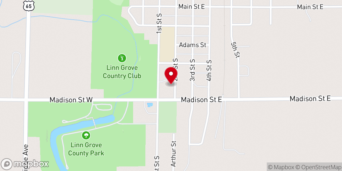 Map showing location of Lutheran Church Parsonage