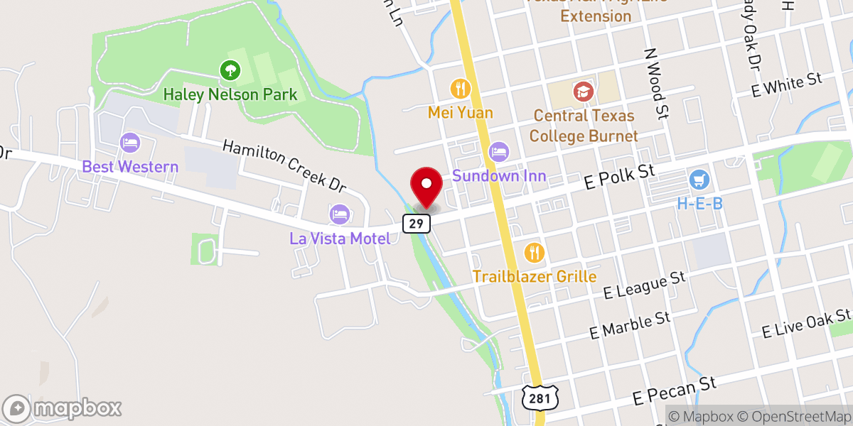 Map showing location of Bill's Burgers Wings & Things