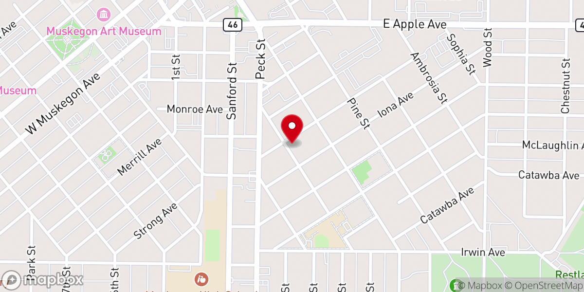 Map showing location of Bethel Full Life Center Church