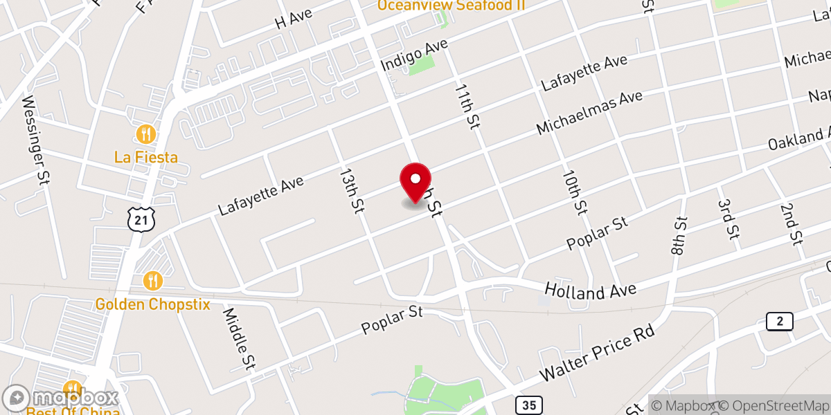 Map showing location of Cayce United Methodist Church