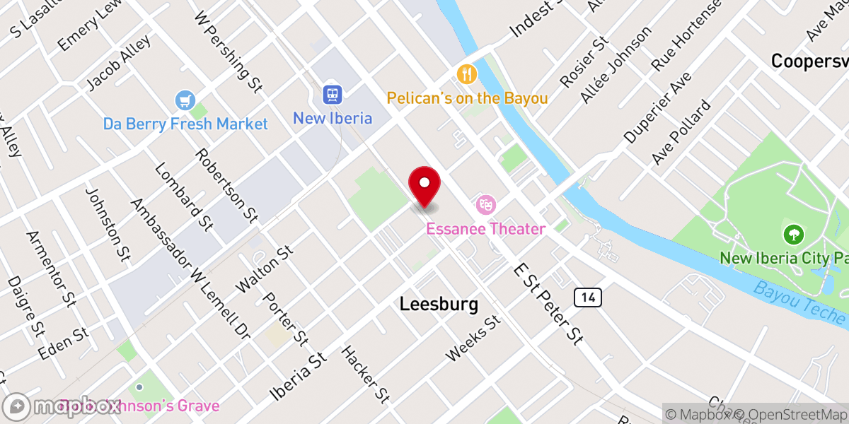 Map showing location of Iberia Parish Council On Aging