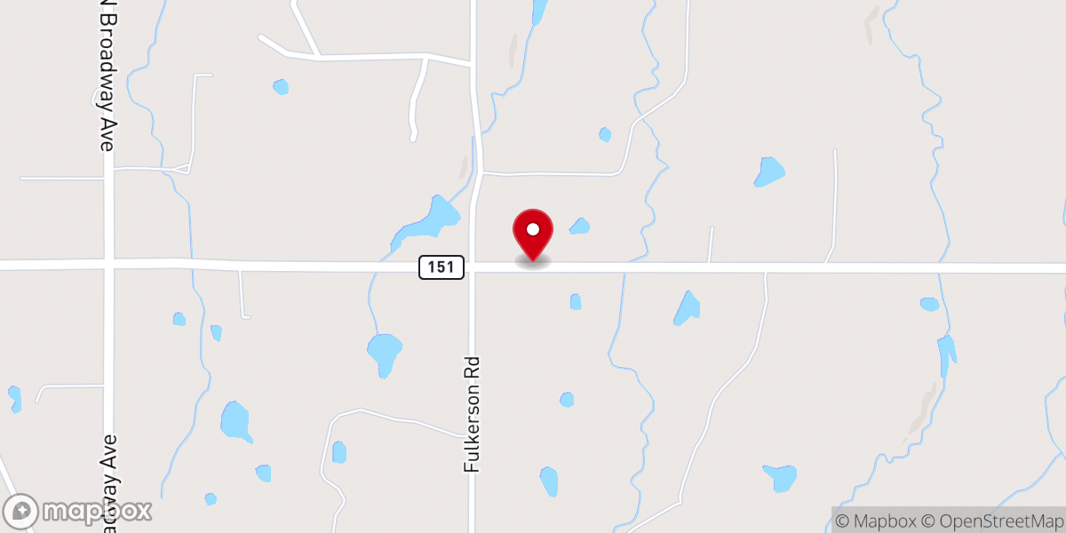 Map showing location of Colbert Baptist Church