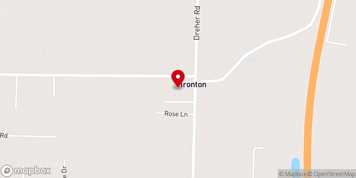 Map showing location of Ironton Baptist Church