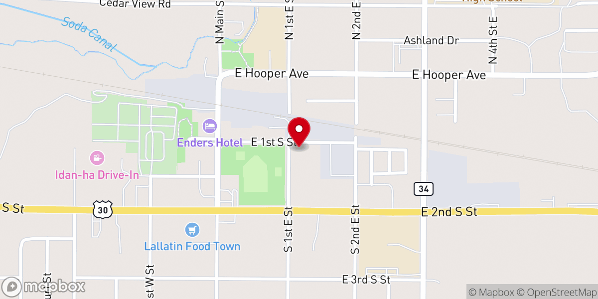 Map showing location of Presbyterian-Church