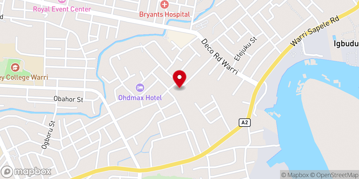 Map showing location of Annunciation Catholic church