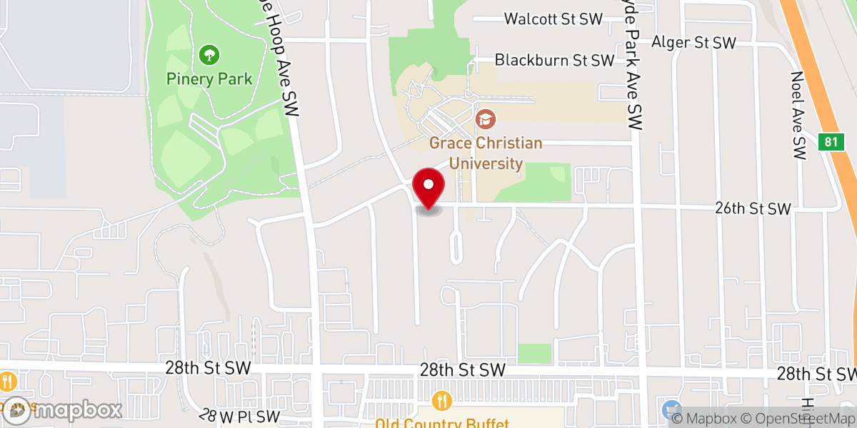 Map showing location of Ministerio Casa De Oración-Wyoming, MI