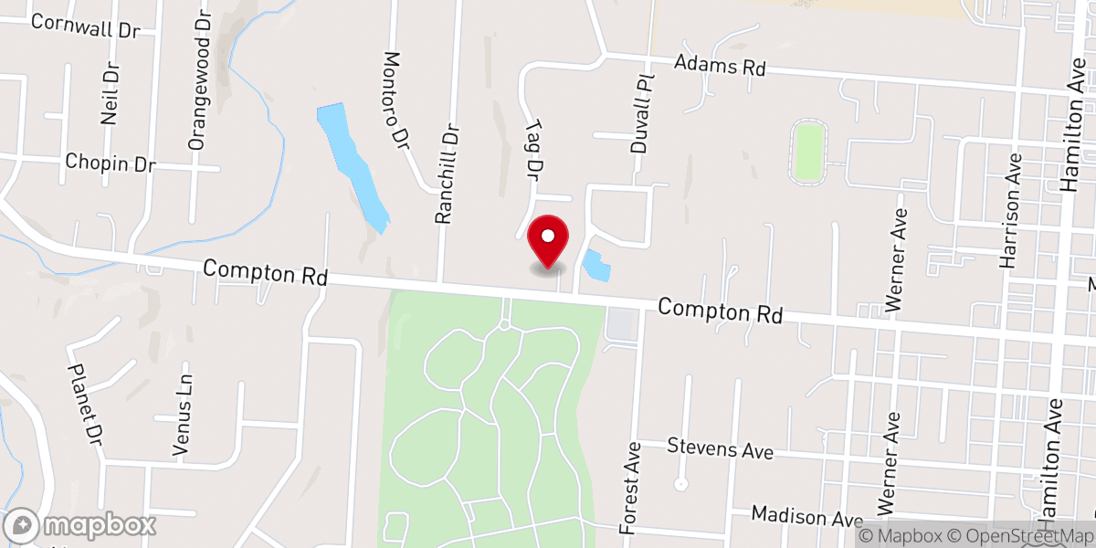 Map showing location of Arlington Church of Christ