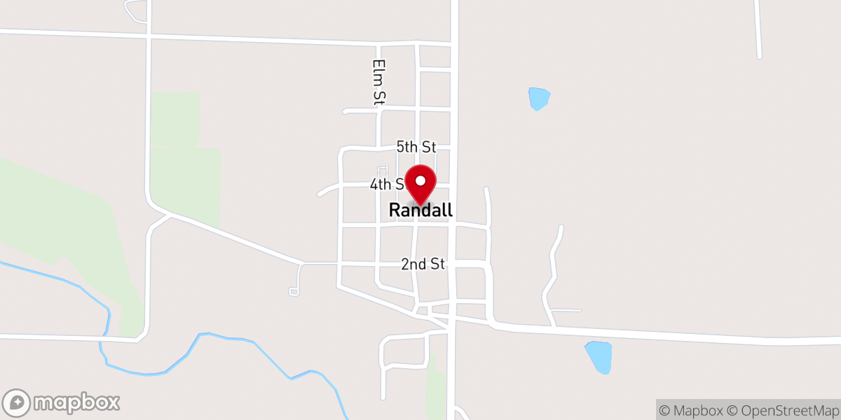 Map showing location of Randall United Methodist Church