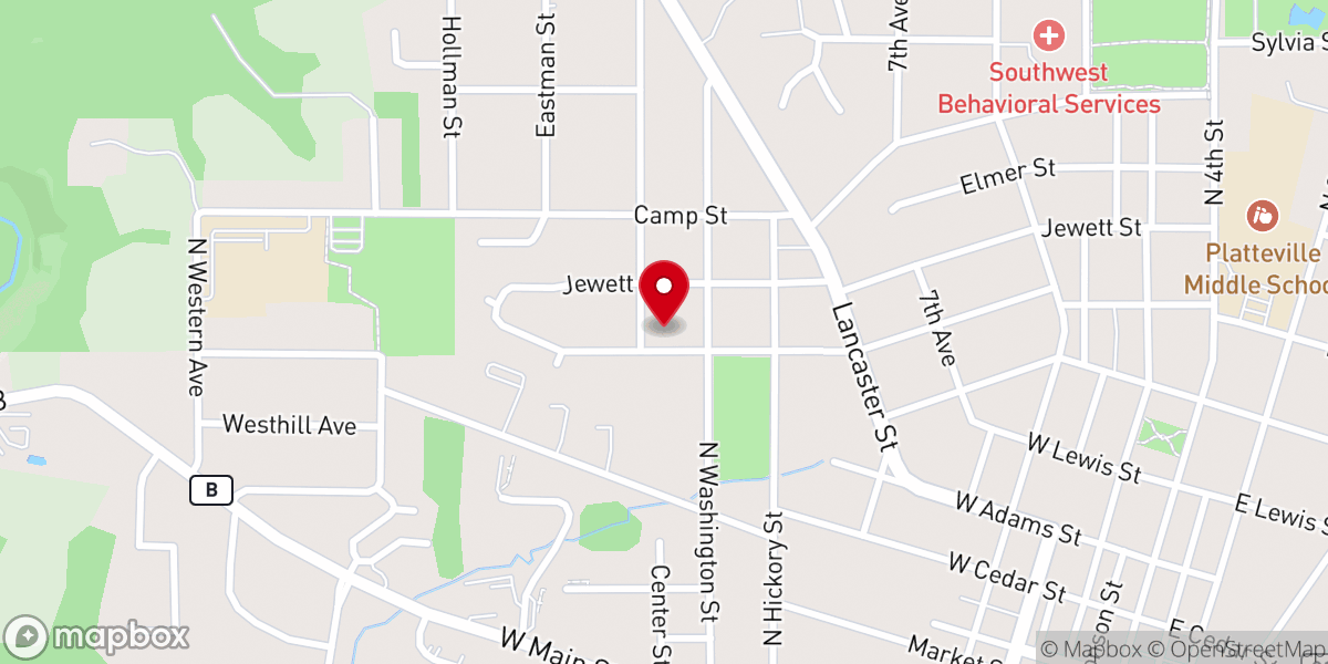 Map showing location of Westview Methodist Church