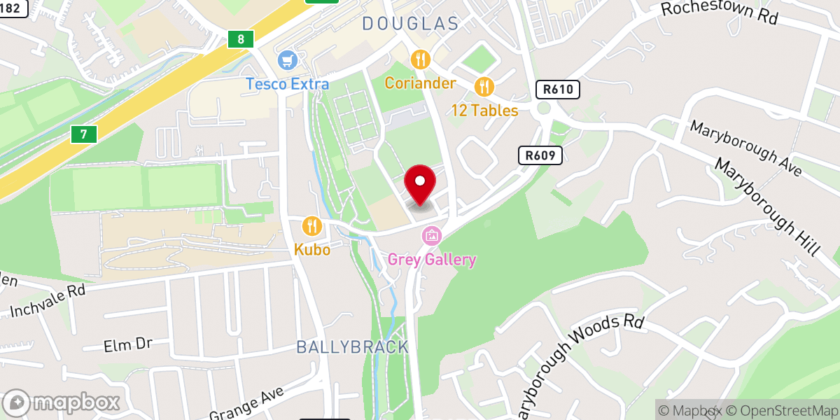 Map showing location of St Columba's Catholic Church