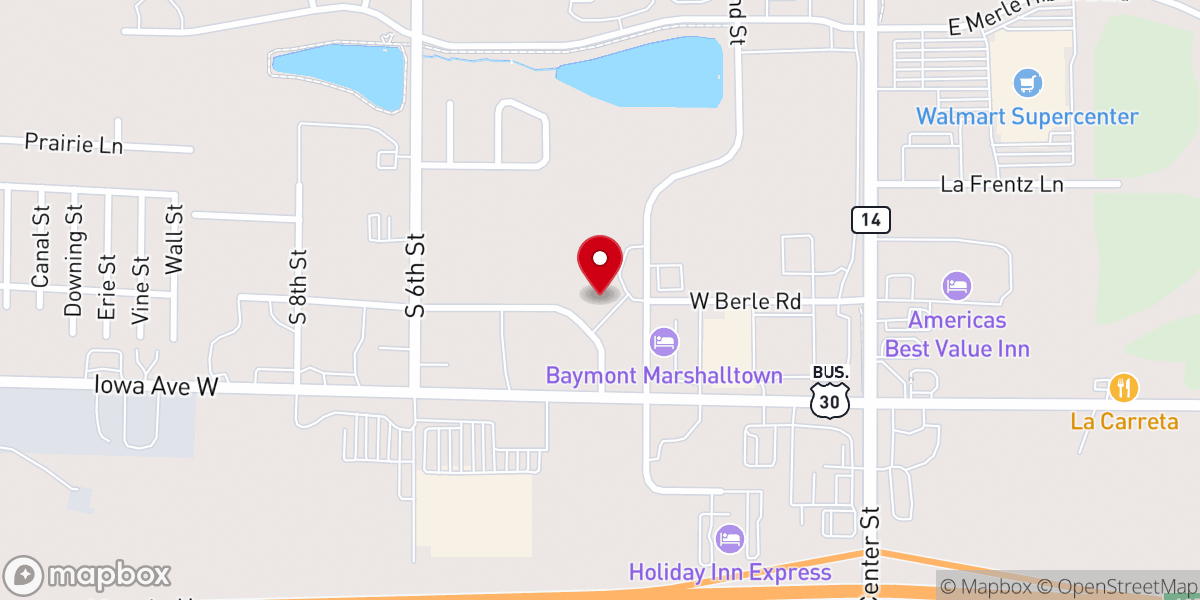 Map showing location of Central Iowa Farm Store