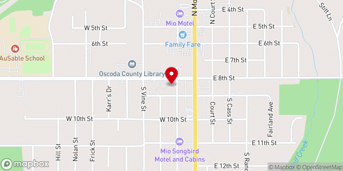 Map showing location of Saint Mary Catholic Church