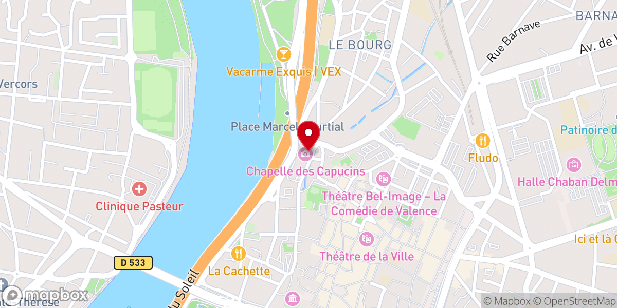 Map showing location of Chapelle des Capucins