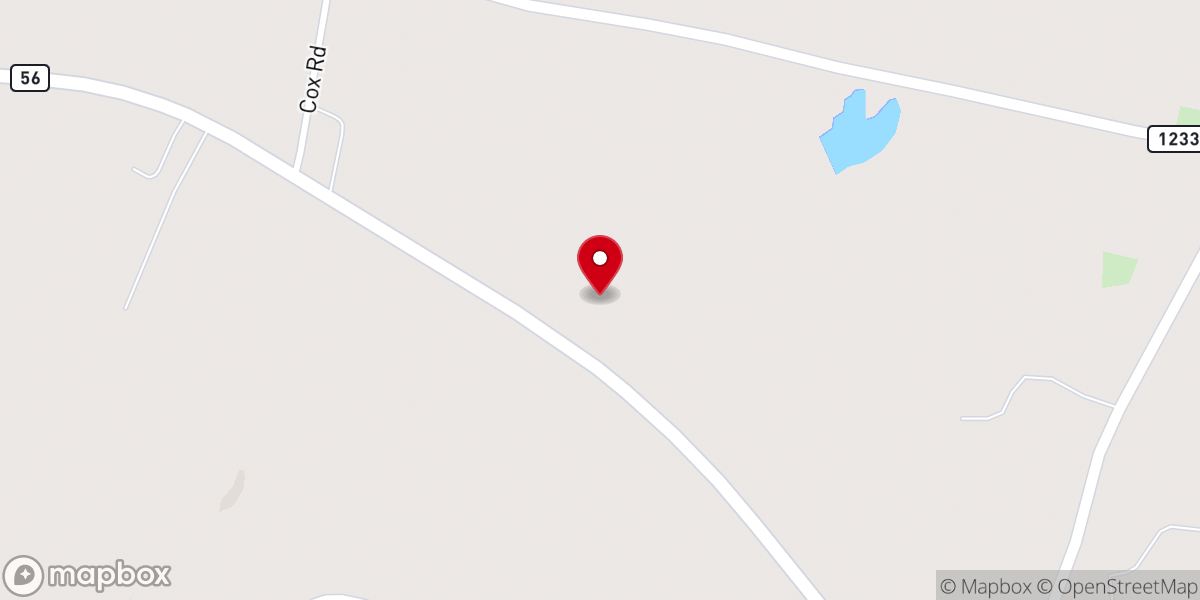 Map showing location of Beech Grove Chapel