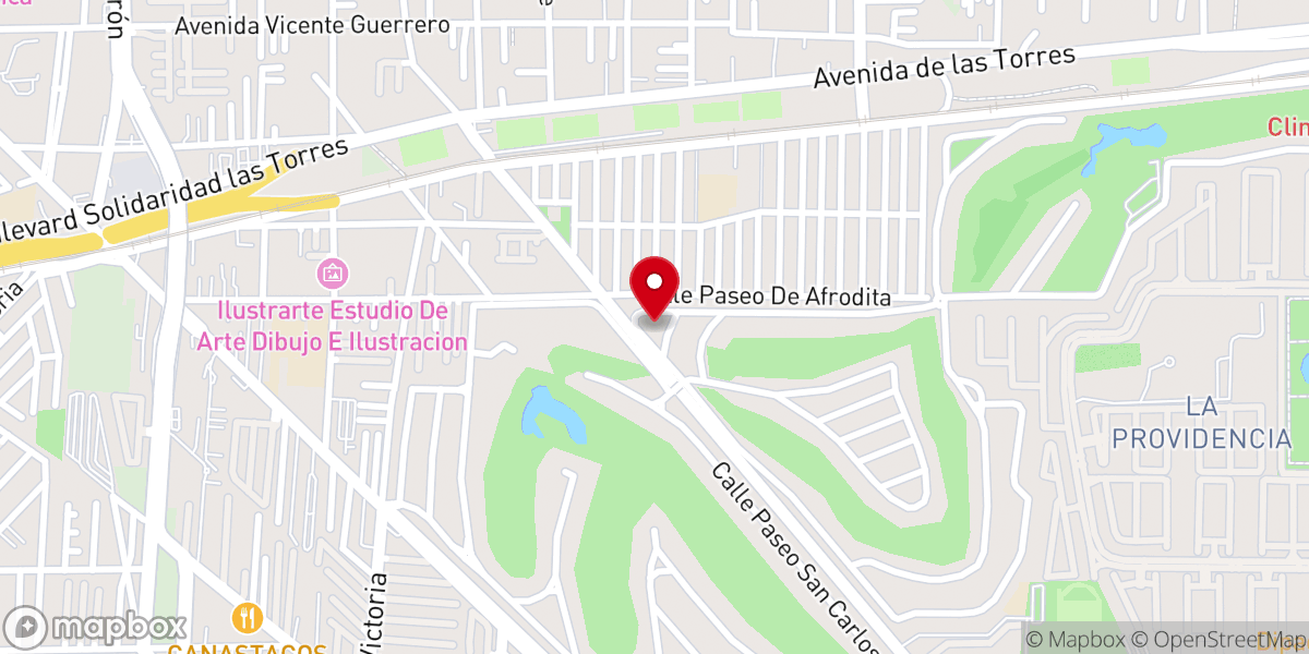 Map showing location of Parroquia San Carlos Borromeo