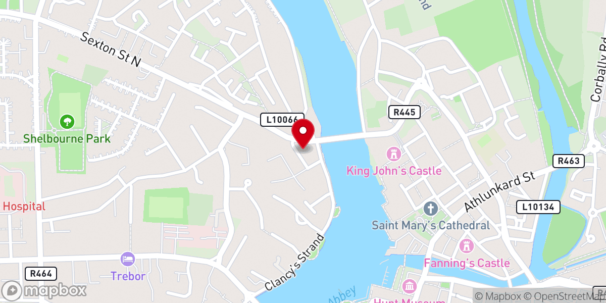 Map showing location of Saint Munchin's Church