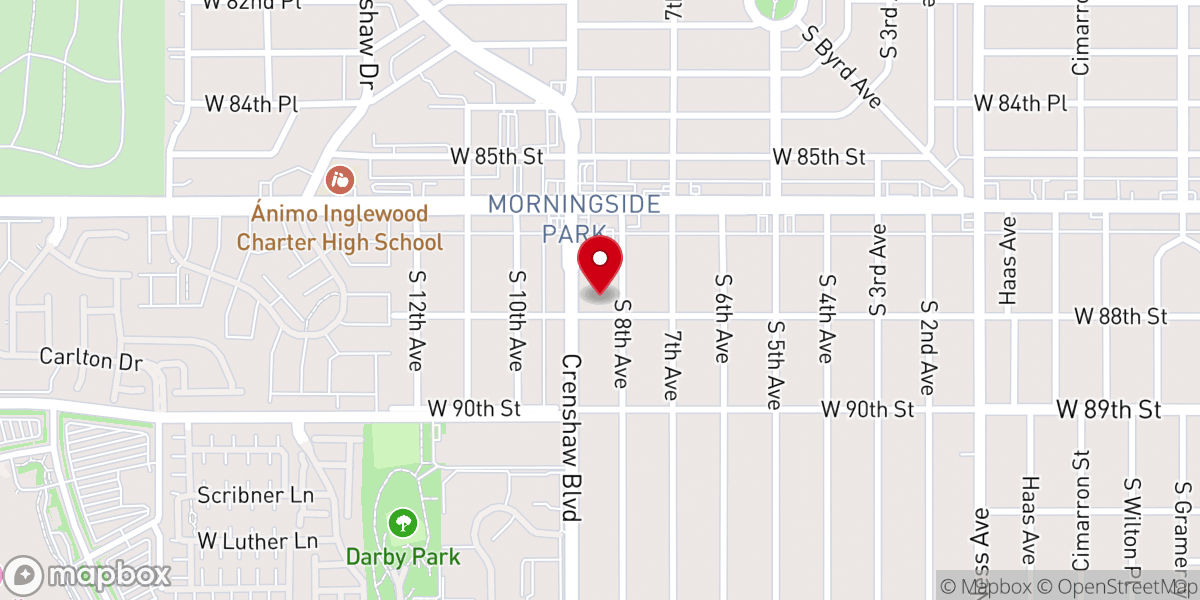 Map showing location of Open Door Worship Center Inc