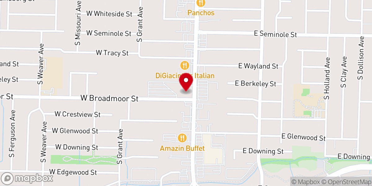 Map showing location of South Haven Baptist Church