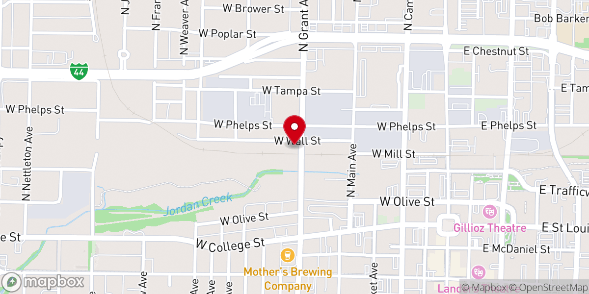 Map showing location of Springfield Chin Community Church
