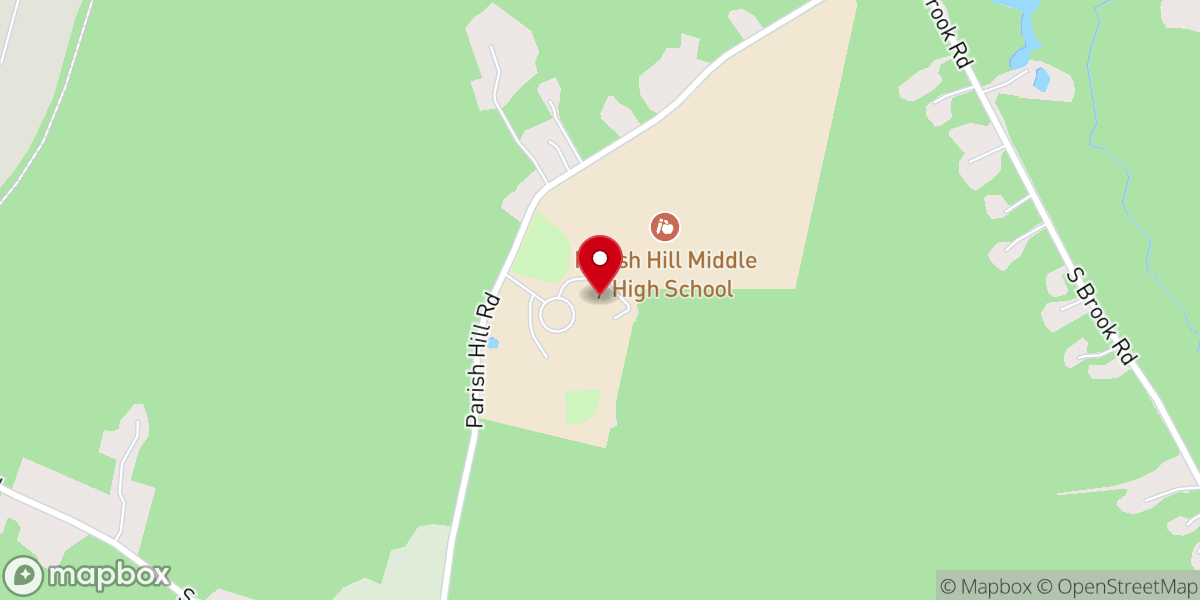 Map showing location of Parish Hill High School