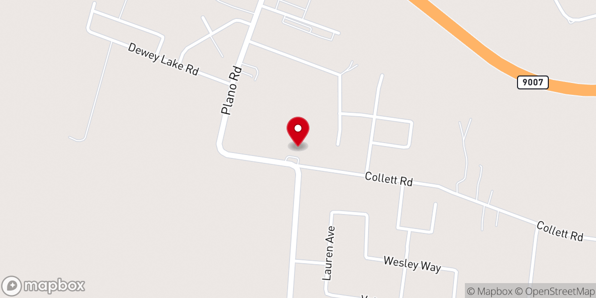 Map showing location of Plano Chapel Holiness Church