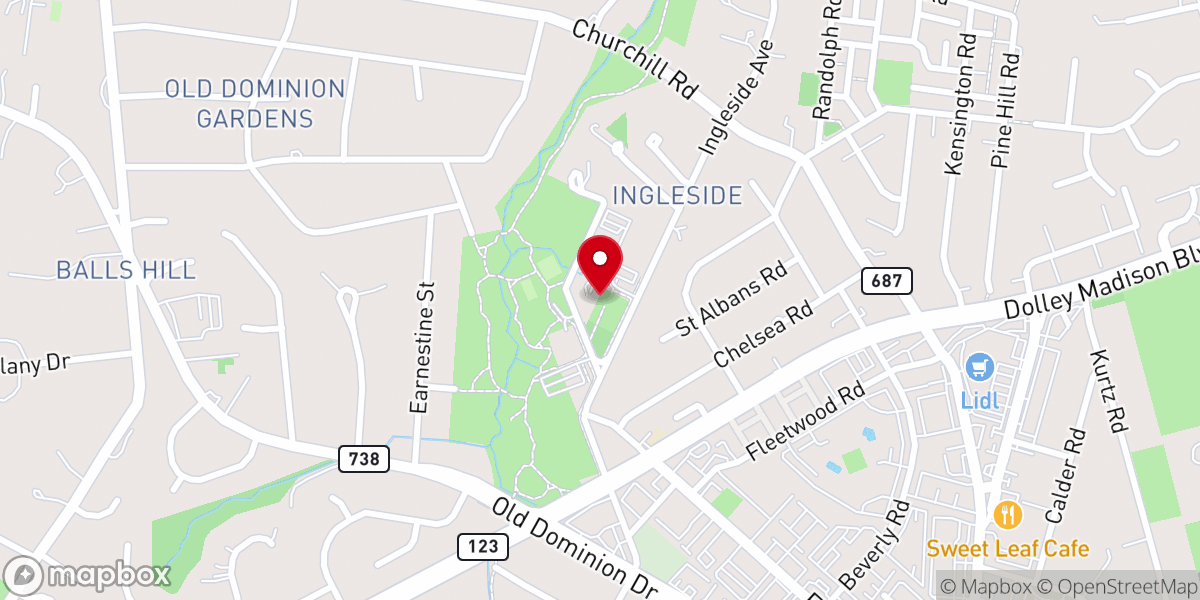 Map showing location of Alden Theatre