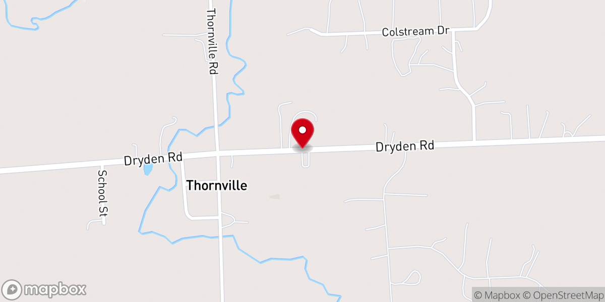 Map showing location of Thornville Baptist Church