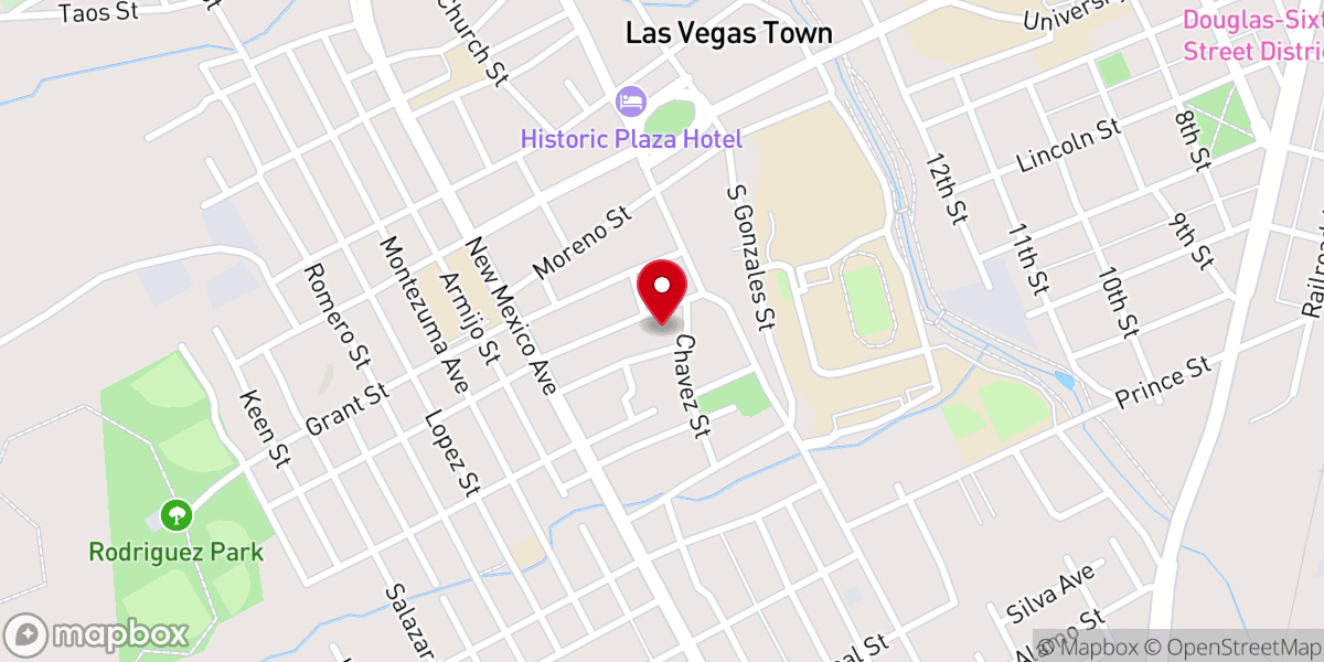 Map showing location of Old Town Mission Community Center
