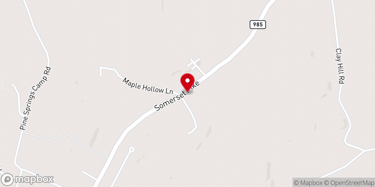 Map showing location of Laurel Hill Tabernacle