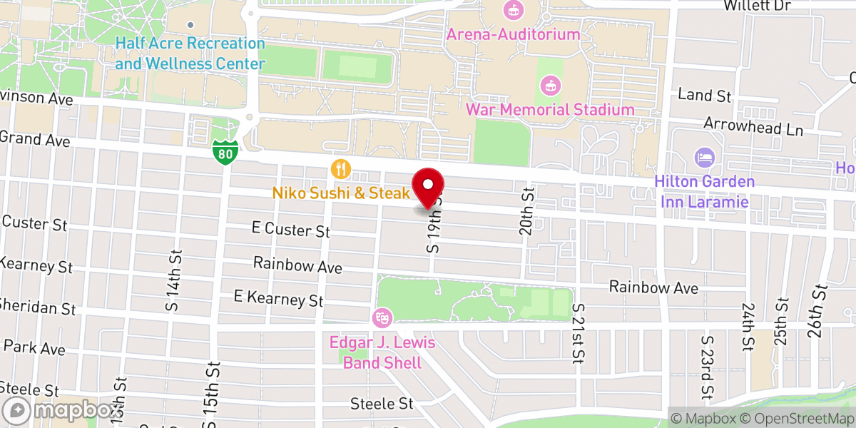 Map showing location of Zion Evangelical Lutheran Church - LCMS