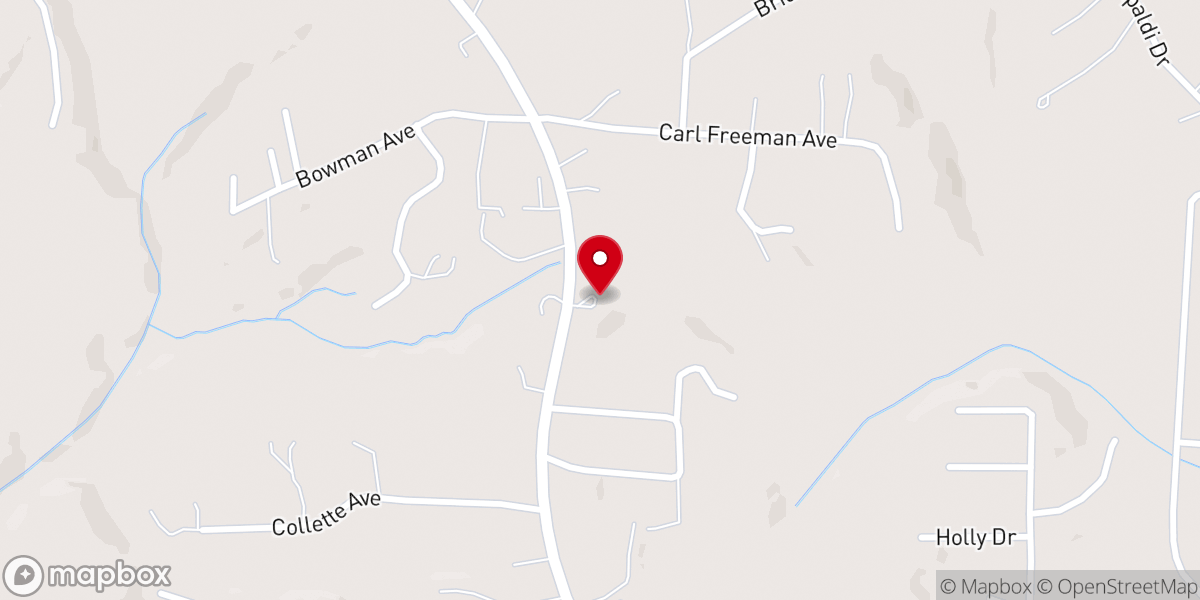 Map showing location of Quaker Meadow Presbyterian Church