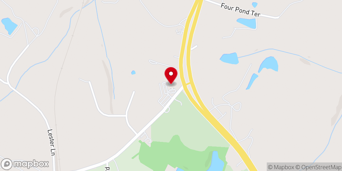 Map showing location of White Oak Worship Center
