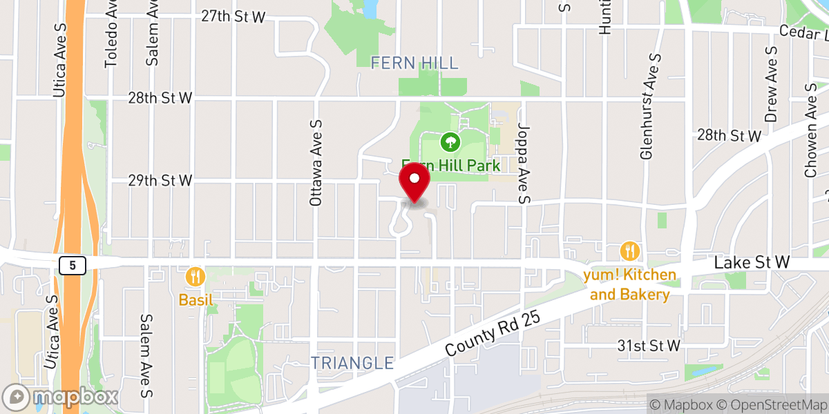 Map showing location of Minneapolis Community Kollel