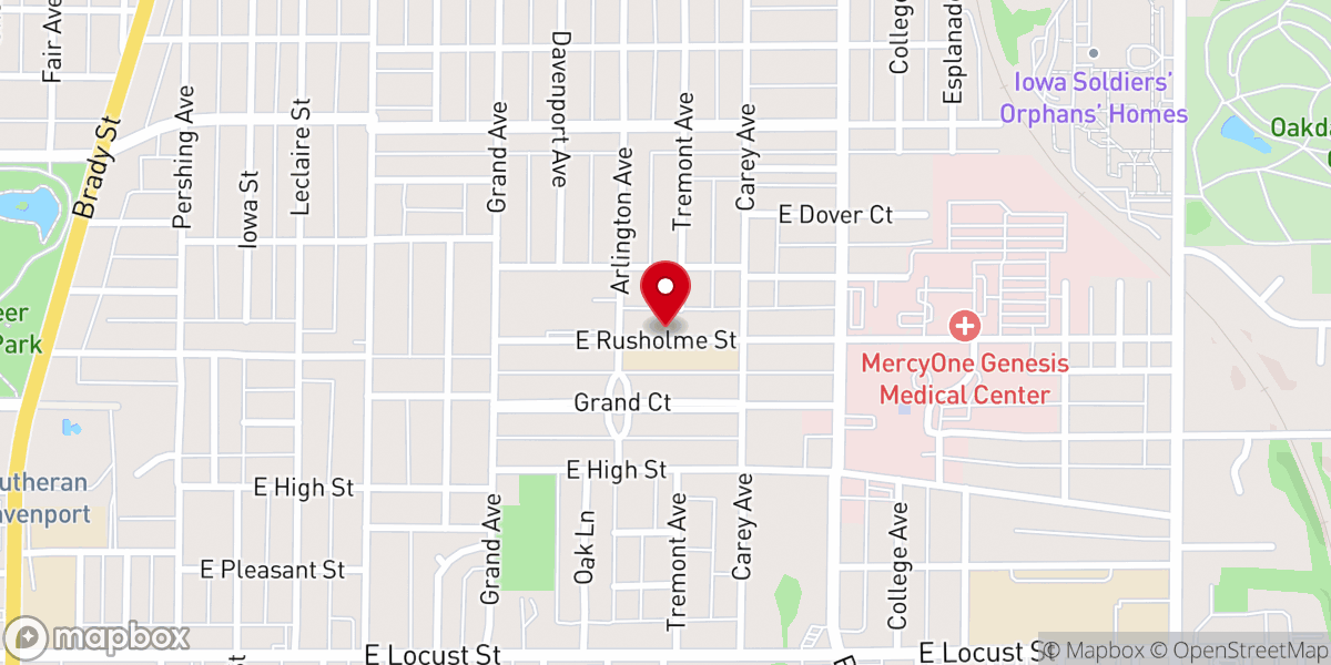 Map showing location of St. Paul the Apostle Catholic Church