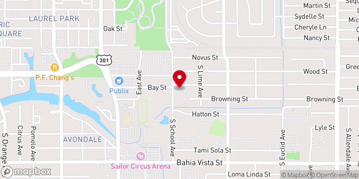 Map showing location of One Life Church
